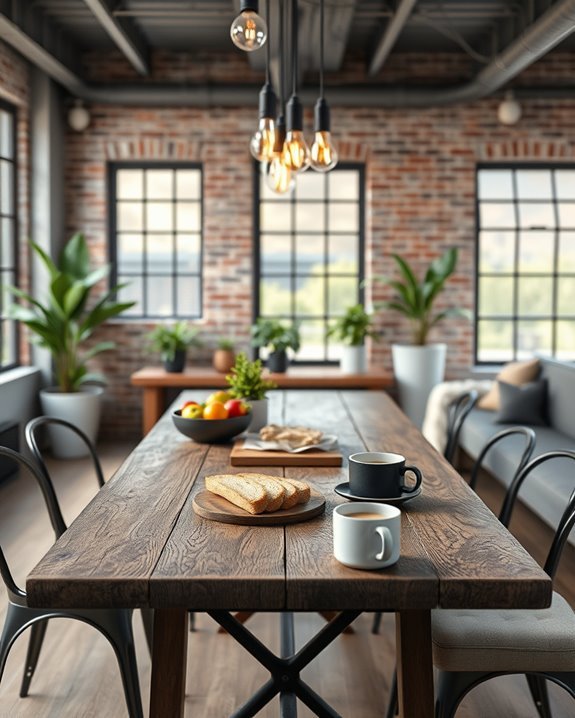 industrial minimalist breakfast spaces