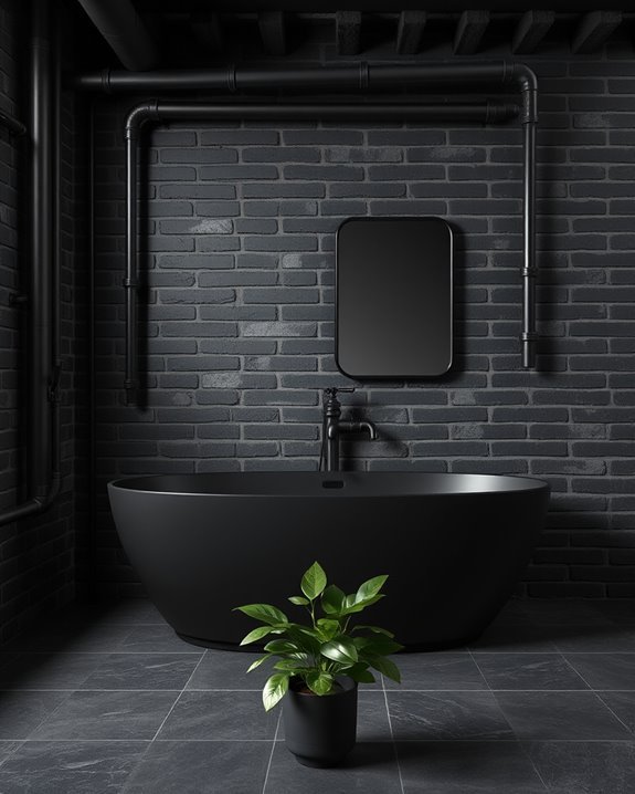 industrial pipe bathroom design