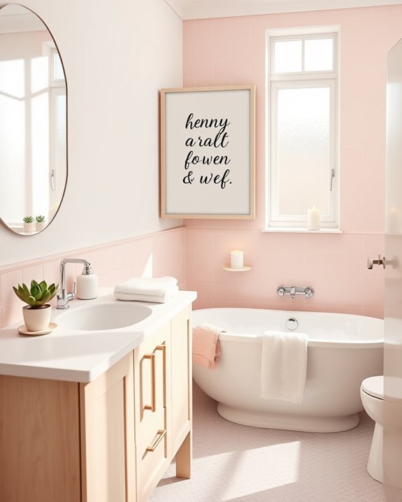 inspirational bathroom quote displays