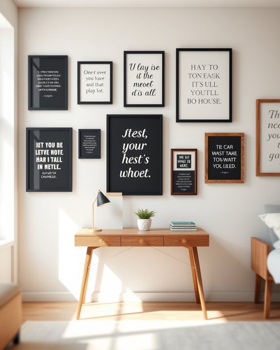 inspirational framed quotes decor
