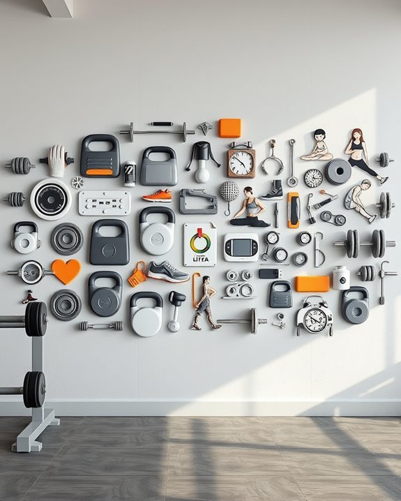 inspiring fitness icon collage