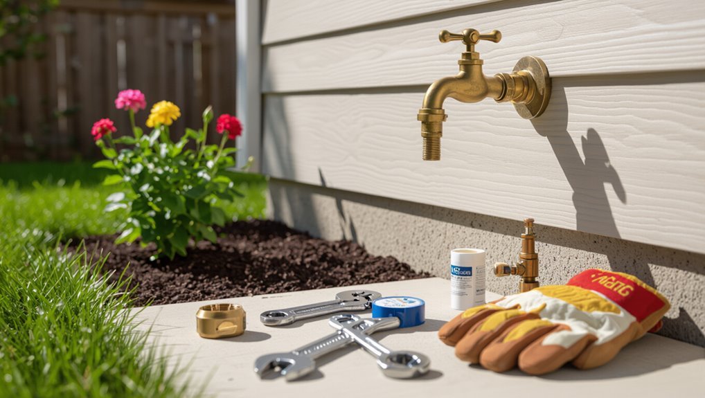 install outdoor water spigot