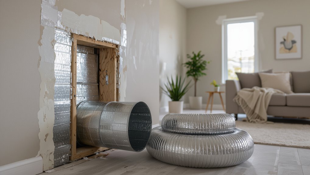 installing ductwork in walls