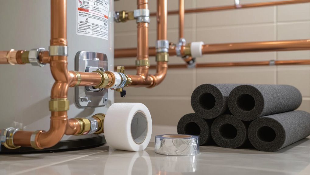 insulate hot water heater pipes