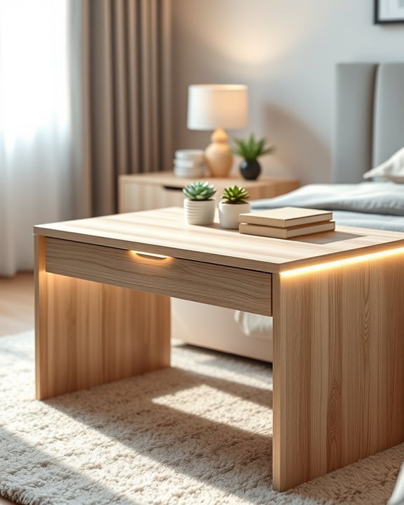 integrated lighting nightstands elevate ambiance