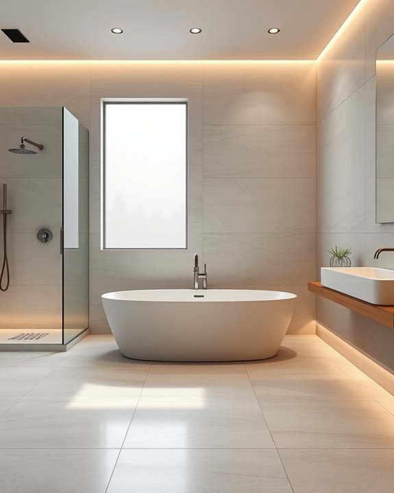 integrated lighting with tiles