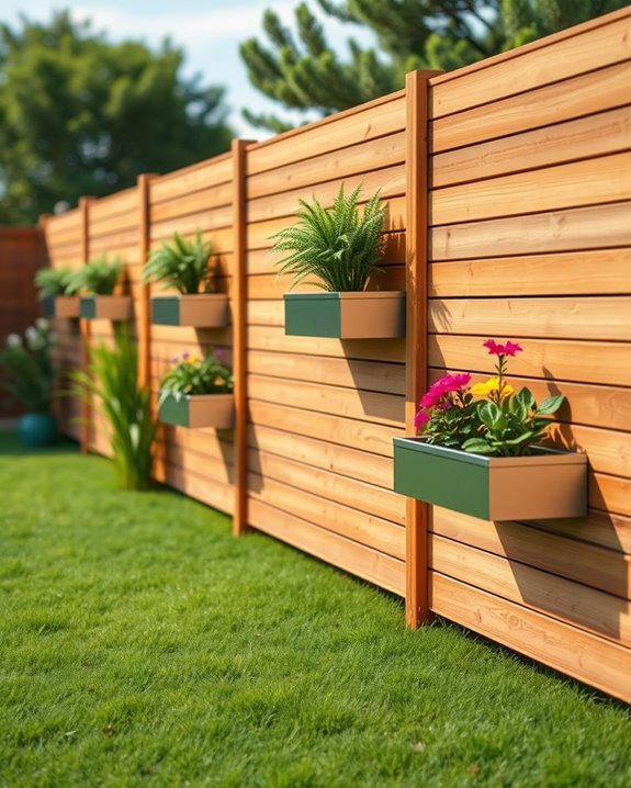 integrated planter fence design