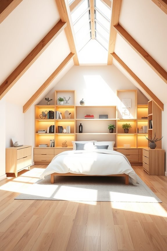 integrated shelving with lighting