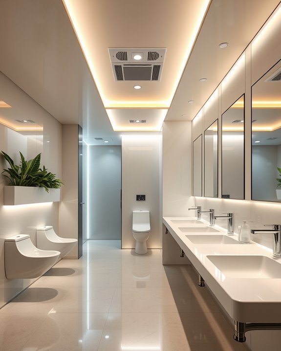 intelligent lighting enhances restrooms