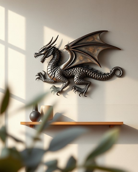 intricate metal dragon art