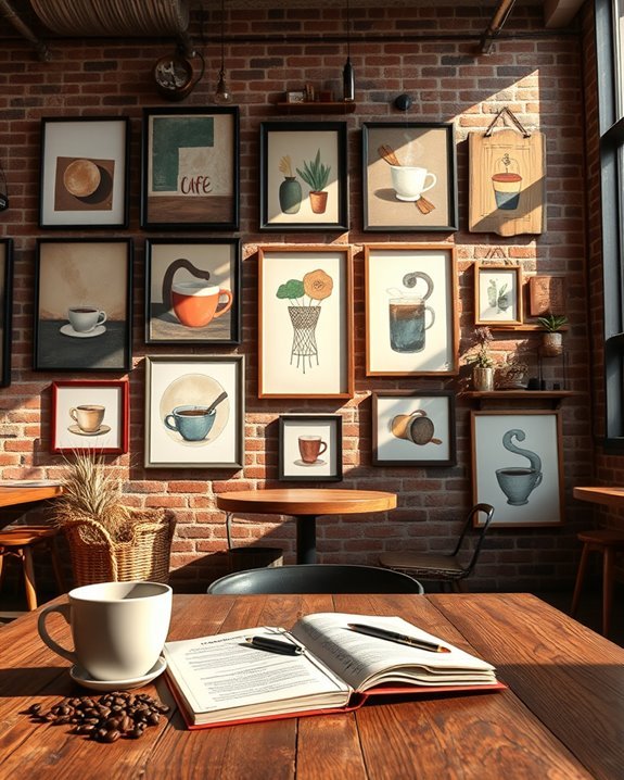 inviting artistic wall displays