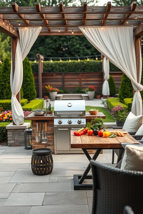 inviting barbecue social space