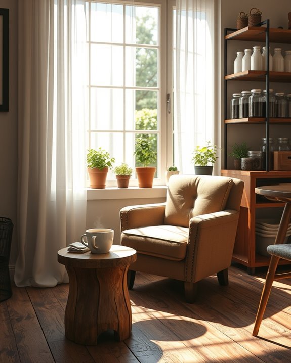 inviting coffee shop nook