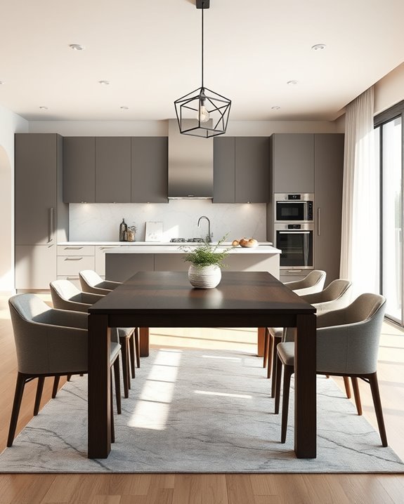 inviting contemporary dining atmosphere