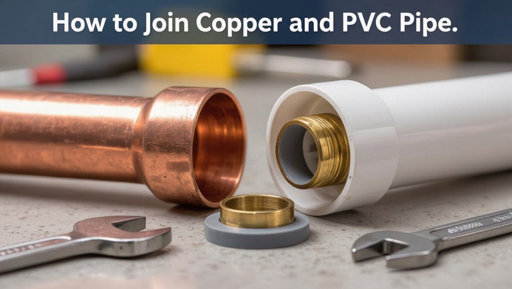 joining copper and pvc pipes