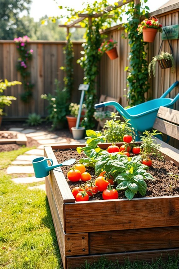 kids vibrant gardening corner