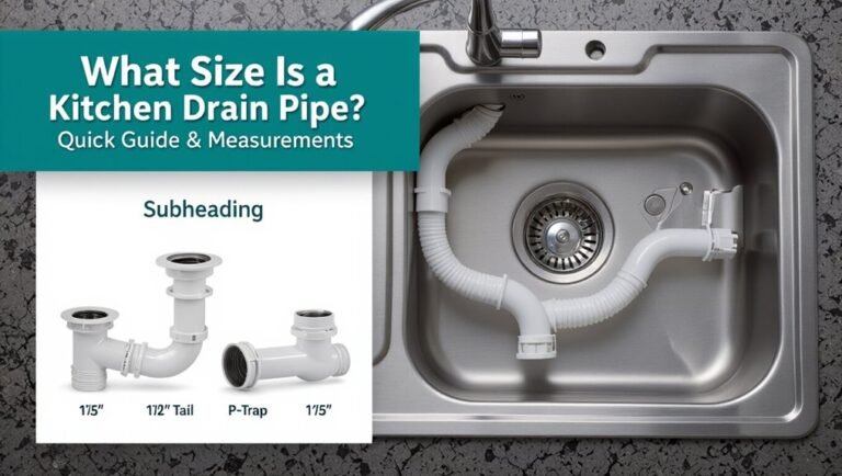 kitchen sink drain pipe sizes