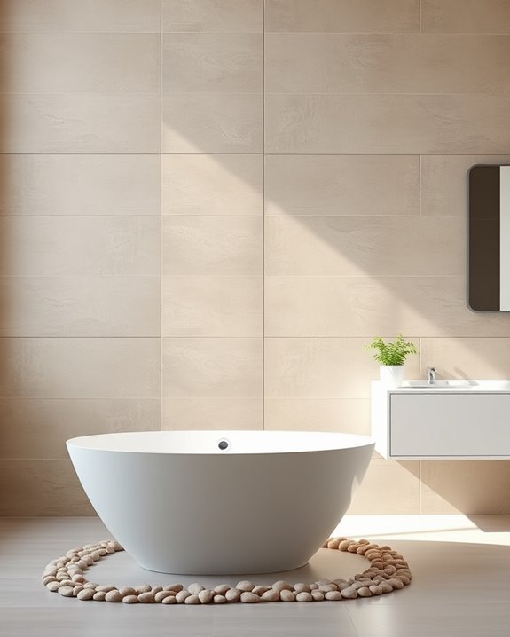 large tiles create impact