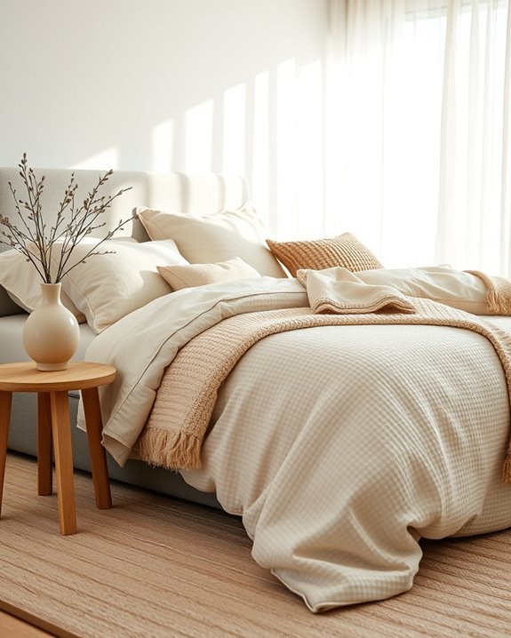 layered bedding texture combinations