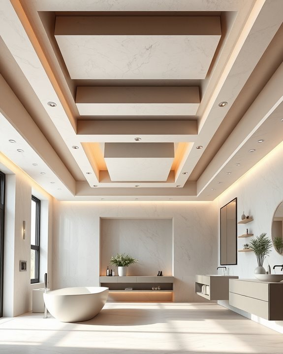 layered ceiling height design