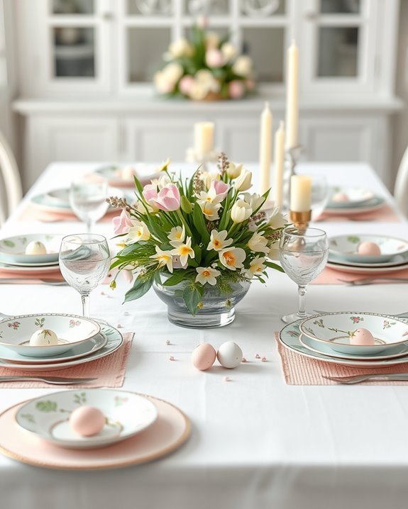 layered festive table settings