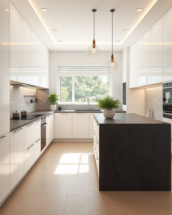 layered kitchen lighting design
