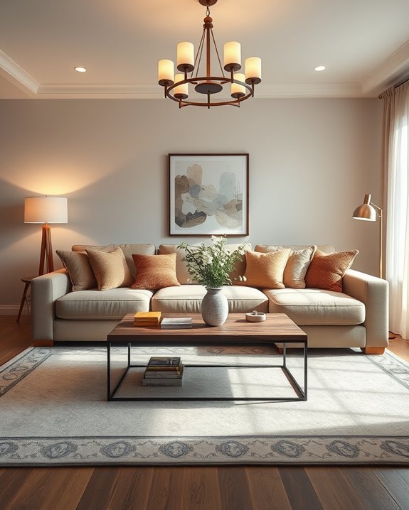 layered lighting enhances ambiance