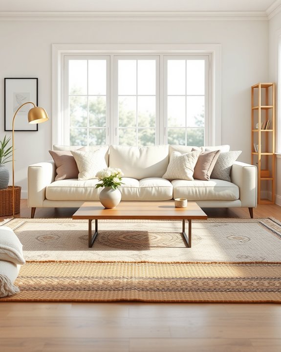 layered rugs enhance aesthetics