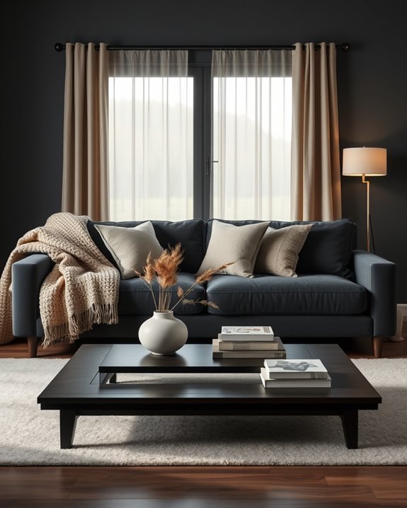layered textured throws enhance comfort