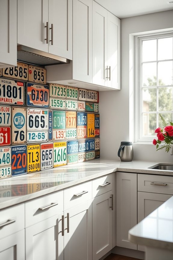 license plates kitchen decor