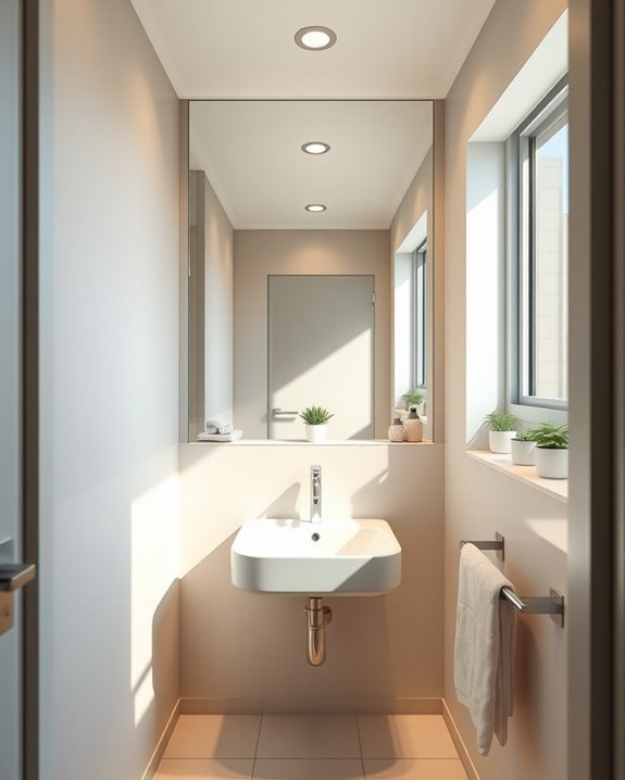 light colors and mirrors