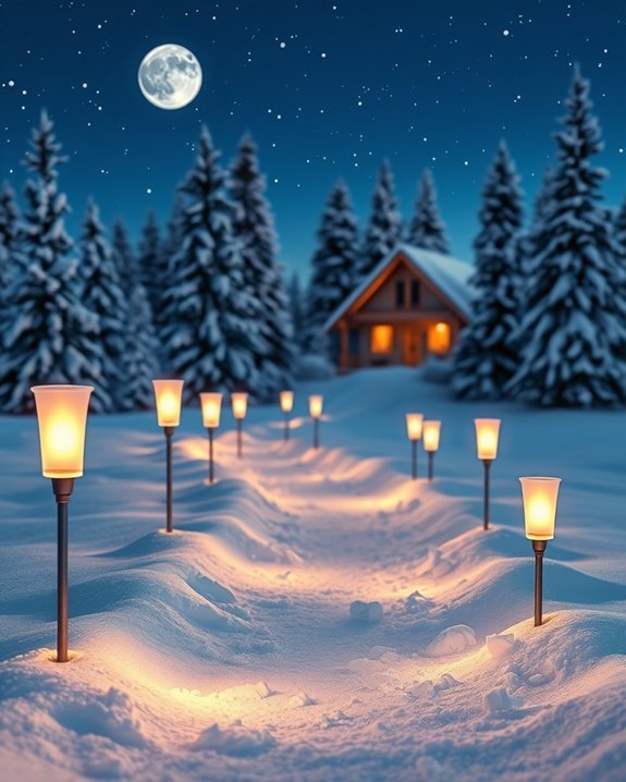 lighted stakes for pathways