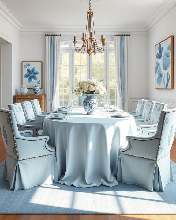 lightweight blue textiles ambiance
