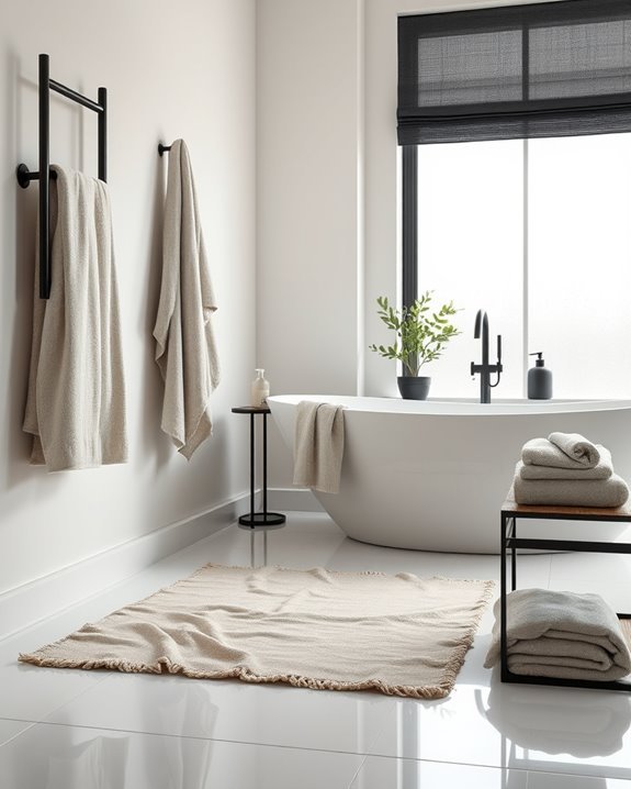 linen textiles enhance bathroom tranquility
