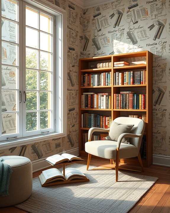 literary inspired cozy wallpaper