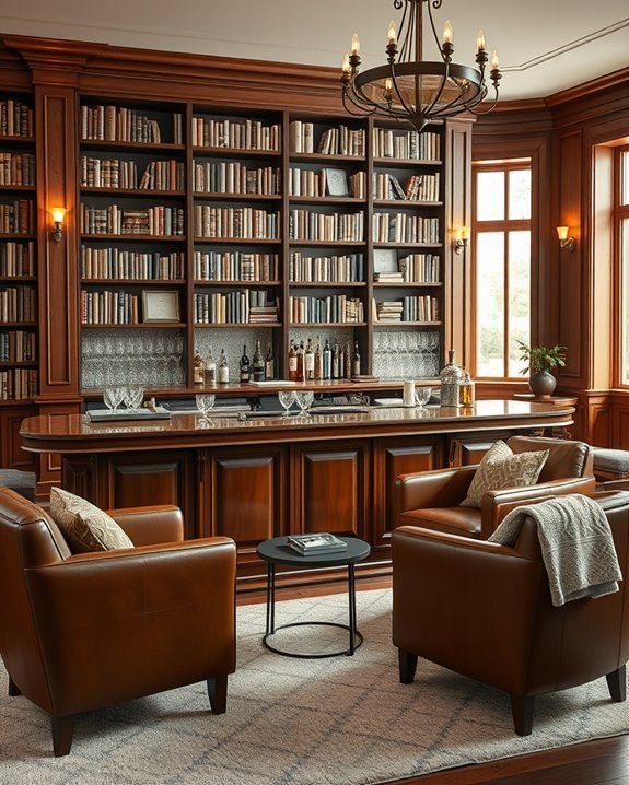 literary themed cozy bar