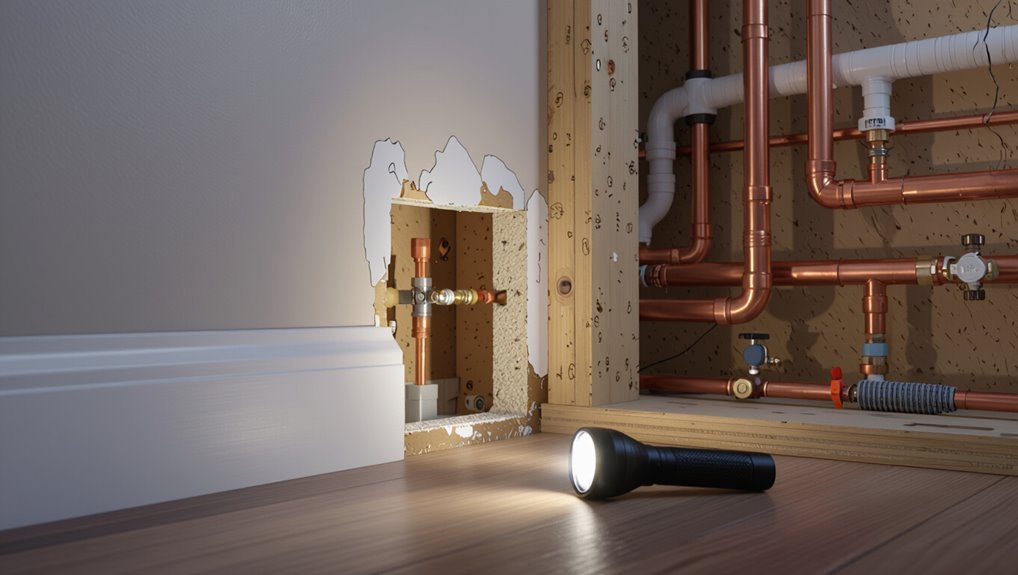 look for plumbing indicators