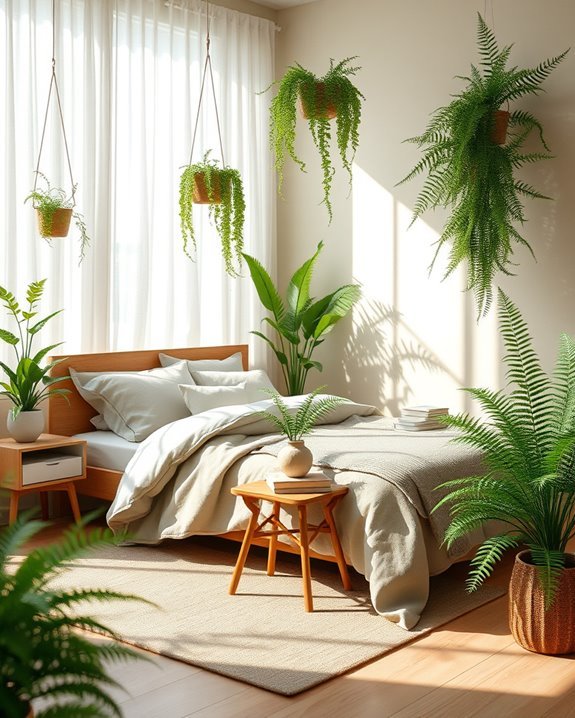 lush ferns for bedroom