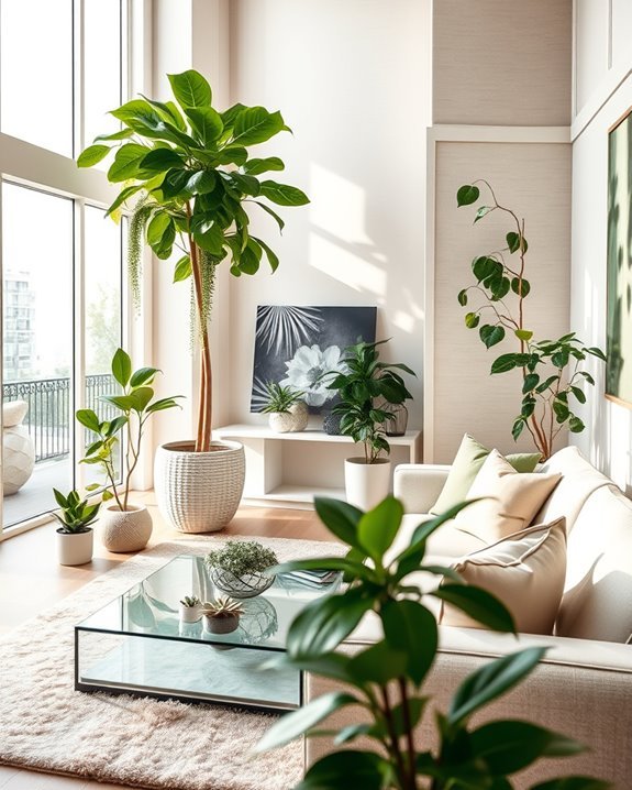 lush indoor plant arrangements