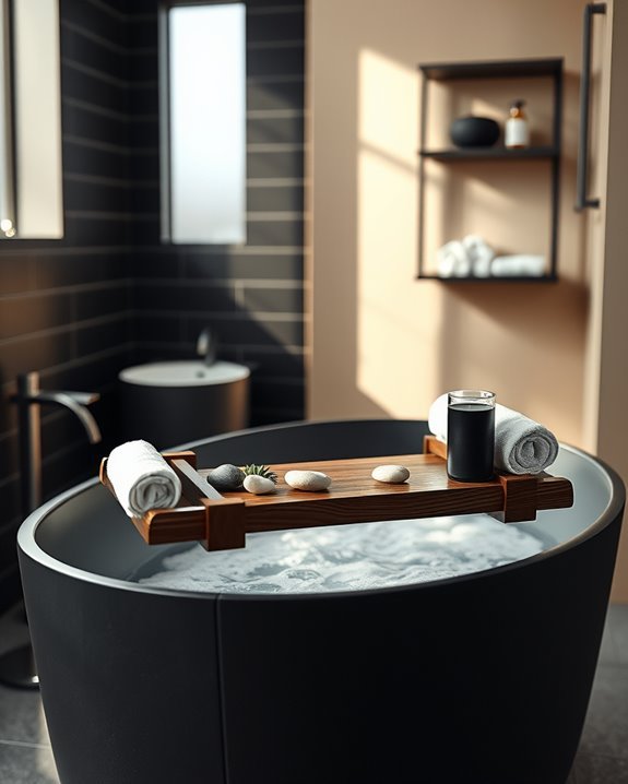 luxurious bath caddy experience