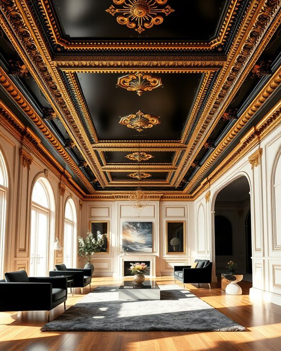 luxurious black and gold