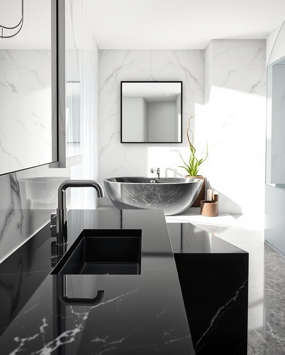luxurious black marble blend
