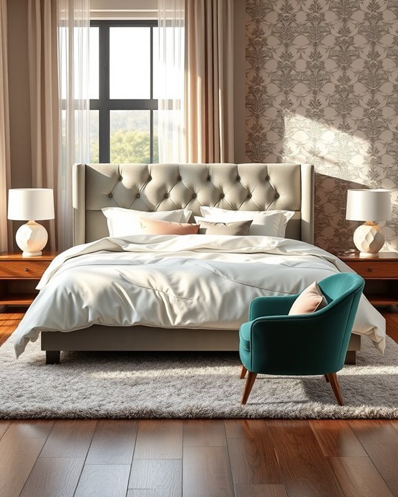 luxurious fabrics create intimacy