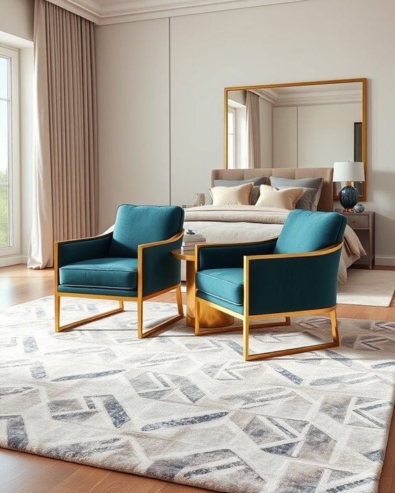 luxurious gold accent chairs