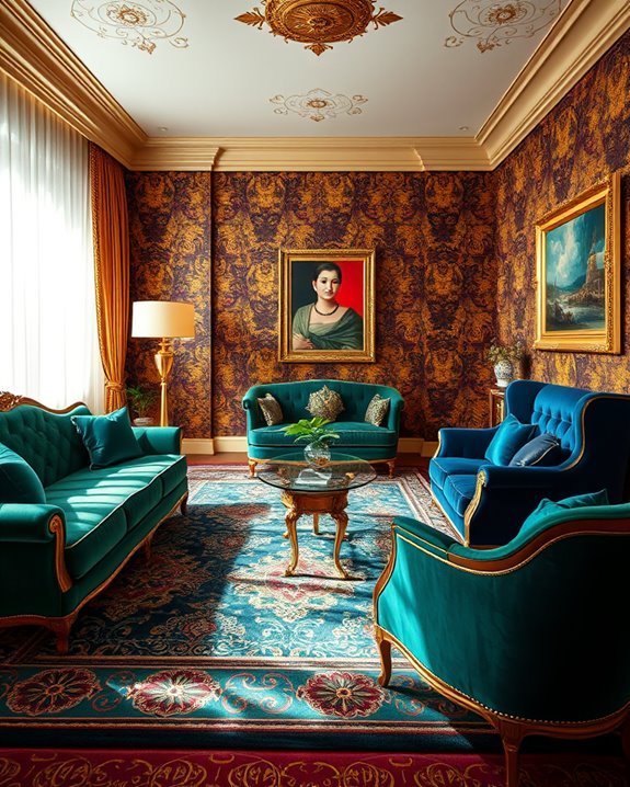 luxurious gold and jewel tones