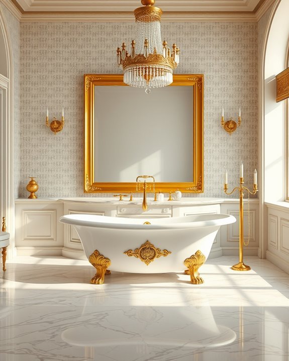 luxurious gold and silver accents
