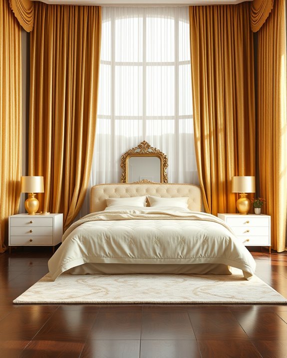 luxurious gold curtain styles