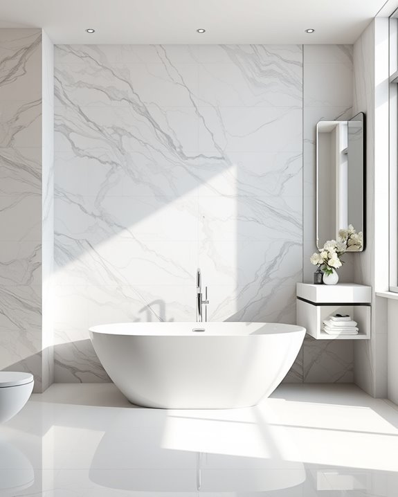 luxurious marble bathroom panels
