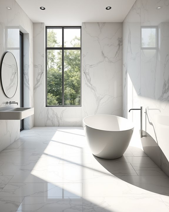 luxurious marble finish tiles