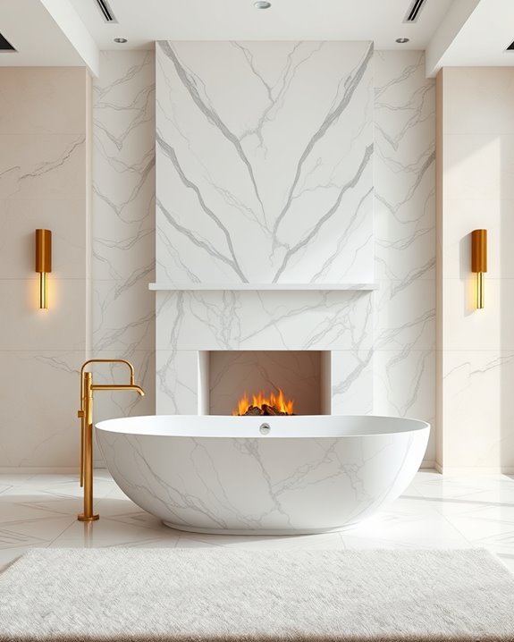 luxurious marble fireplace upgrade